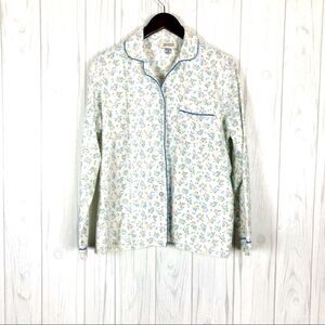 Axiom Vintage Pajama Pjs Set Floral White Blue Yellow Green 38